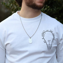 Load image into Gallery viewer, Be A Light In The Darkness - Long Sleeve T-Shirt in White Color
