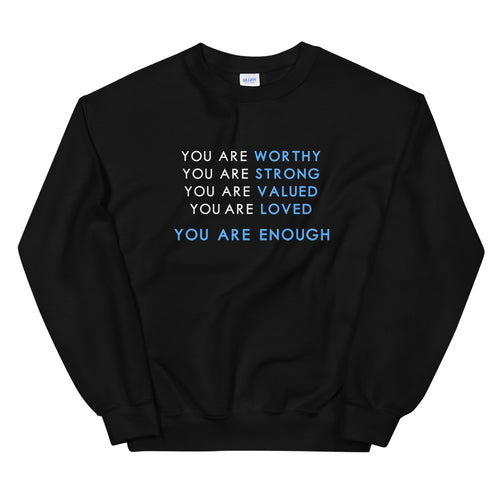 You Are Enough - Sweatshirt in Black color