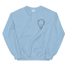 Load image into Gallery viewer, be a light in the darkness - sweatshirt in light blue color
