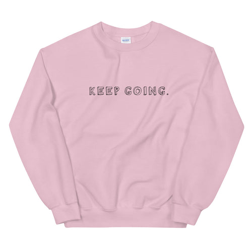 Keep Going Sweatshirt in Light Pink color flat