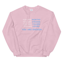 Load image into Gallery viewer, You Are Enough - Sweatshirt in light pink color

