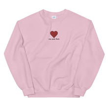 Load image into Gallery viewer, Love Never Fails Embroidered - Sweatshirt (Black Font)
