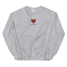 Load image into Gallery viewer, Love Never Fails Embroidered - Sweatshirt (Black Font)
