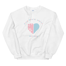 Load image into Gallery viewer, Your Mental Health Matters Heart - Sweatshirt in White color 
