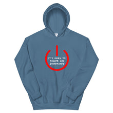 Load image into Gallery viewer, Its Okay To Power Off Sometimes Hoodie In Indigo Blue Color
